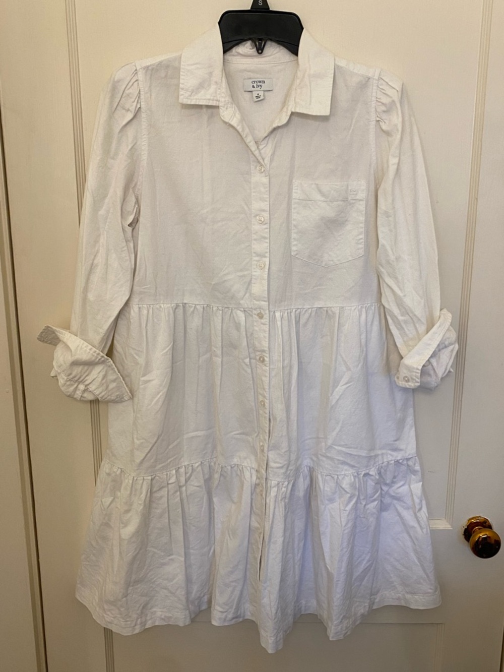 crown & ivy White Shirt Dress